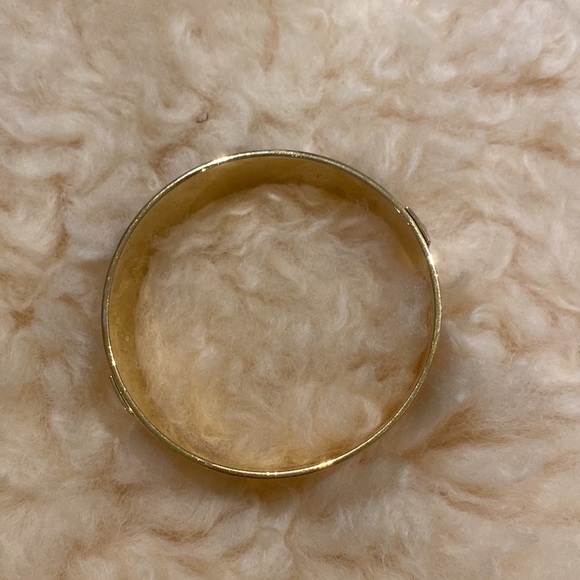 Gold tone and brown enamel Coach bangle. Medium size.  Great condition. - Picture 4 of 4